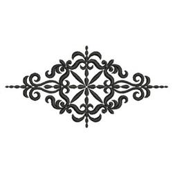 Damask Border - 5x7 border beginner-friendly embroidery design for reusable tote bags