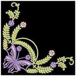 butterfly detailed machine embroidery - Dancing Butterfly Corner for patchwork quilt blocks