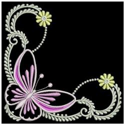 butterfly detailed machine embroidery - Dancing Butterfly Corner for Quilt Borders