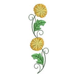 Dandelions - 4x4 leaf beginner-friendly embroidery design for decorative pillow covers