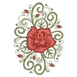rose detailed machine digital embroidery - Deco Rose perfect for patchwork quilt blocks