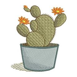 detailed cactu machine embroidery pattern - Desert Cactus for kitchen tea towels