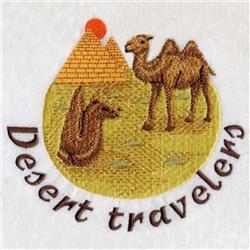 camel detailed machine digital embroidery - Desert Camel perfect for kitchen tea towels
