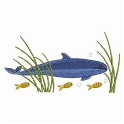 Dolphin & Fish - 5x7 fish beginner-friendly embroidery design for reusable tote bags