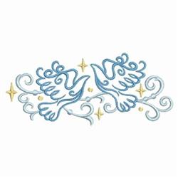 bird beginner-friendly machine embroidery - Dove Border for decorative pillow covers