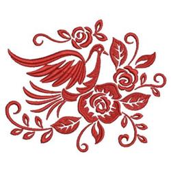 Dove Decor - 4x4 bird detailed machine embroidery design for decorative pillow covers