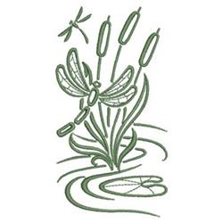 Dragonflies - 4x4 leaf beginner-friendly embroidery design for decorative pillow covers