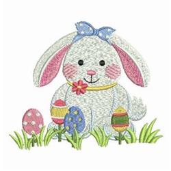 detailed easter bunny rabbit machine embroidery pattern - Easter Bunny Cutie for cute baby onesies