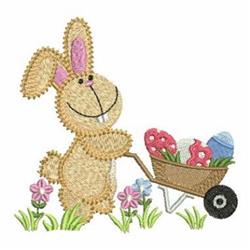 Easter Bunny Cuties - 4x4 bunny rabbit detailed embroidery design for decorative pillow covers