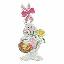 Easter Bunny - 4x4 bunny rabbit beginner-friendly embroidery design for decorative pillow covers