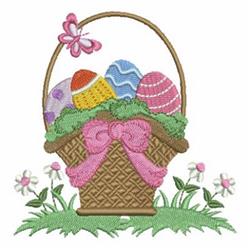 detailed easter basket machine embroidery pattern - Easter Eggs & Basket for reusable tote bags