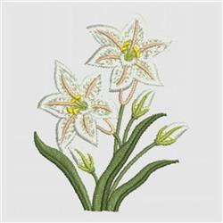 leaf beginner-friendly machine embroidery - Easter Lily for decorative pillow covers