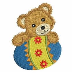 detailed easter bear machine embroidery pattern - Easter Teddy Bear for reusable tote bags