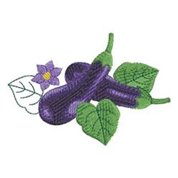 leaf beginner-friendly machine embroidery - Eggplant perfect for Table Linens