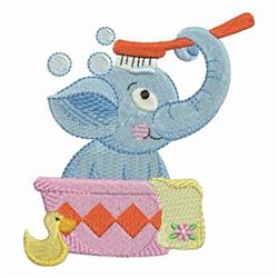 detailed bath machine embroidery pattern - Elephant Bath for Bath Time Accessories