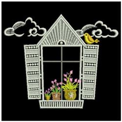 flowerbox detailed machine embroidery - Enchanted Flowerbox for kitchen tea towels