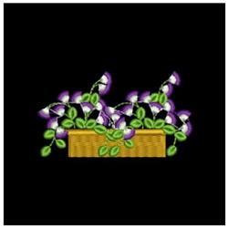 beginner-friendly leaf machine embroidery pattern - Enchanted Planter Box for Table Linens