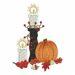 pumpkin detailed machine digital embroidery - Fall Candles perfect for Aquatic Toys