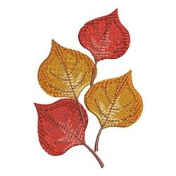 detailed autumn tree machine embroidery pattern - Fall Leaves for kitchen tea towels