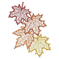 tree beginner-friendly machine embroidery - Fall Leaves for festive table runners