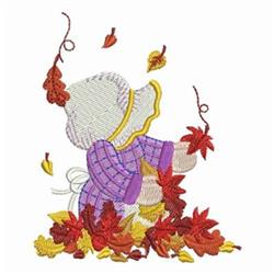 detailed autumn leaf machine embroidery pattern - Falling Leaves for decorative pillow covers