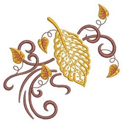 beginner-friendly autumn tree machine embroidery pattern - Falling Leaves for decorative pillow covers
