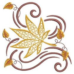 tree beginner-friendly machine embroidery - Falling Leaves for reusable tote bags