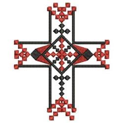 Fancy Cross - 4x4 cross beginner-friendly embroidery design for Keepsake Boxes