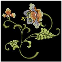 detailed floral machine embroidery pattern - Fancy Floral for reusable tote bags