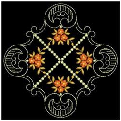 Fancy Flowers - 4x4 leaf beginner-friendly embroidery design for patchwork quilt blocks