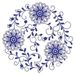 beginner-friendly leaf machine embroidery pattern - Fancy Flowers for decorative pillow covers