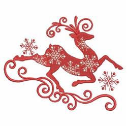 reindeer beginner-friendly machine embroidery - Fancy Reindeer for festive table runners