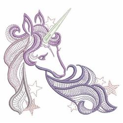 Fancy Unicorn - 4x4 star detailed embroidery design for decorative pillow covers