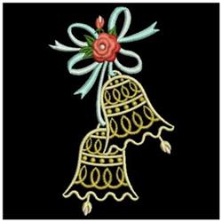 beginner-friendly rose machine embroidery pattern - Fancy Wedding Bells for decorative pillow covers
