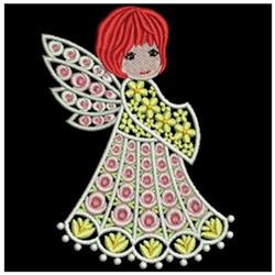 angel FSL lace machine embroidery - Fantasy Angels perfect for patchwork quilt blocks