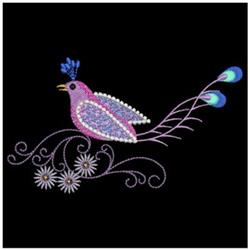 bird beginner-friendly machine embroidery - Fantasy Bird for patchwork quilt blocks