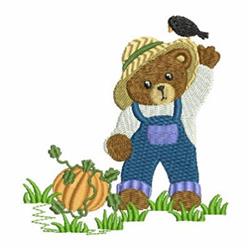 bear detailed machine digital embroidery - Farmer Bear perfect for kitchen tea towels