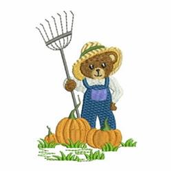 bear beginner-friendly machine embroidery - Farmer Bear perfect for cute baby onesies
