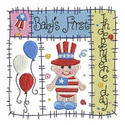 day detailed machine embroidery - First Independence Day perfect for reusable tote bags