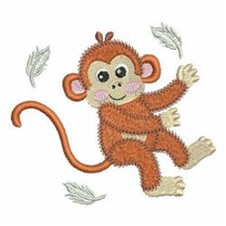 monkey detailed machine embroidery - Five Little Monkeys for Decorative Throws