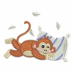 Five Little Monkeys - 4x4 monkey detailed embroidery design for decorative pillow covers