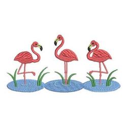 Flamingo Border - 5x7 bird beginner-friendly embroidery design for decorative pillow covers