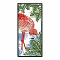 bird detailed machine embroidery - Flamingo Scene perfect for reusable tote bags