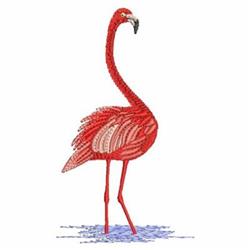 Flamingos - 4x4 bird beginner-friendly machine embroidery design for reusable tote bags
