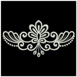 Floral Whitework Border - 4x4 leaf beginner-friendly embroidery design for festive table runners