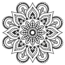 quilt detailed machine embroidery - Flower Blackwork Quilt for festive table runners