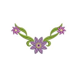 quick stitch border machine embroidery pattern - Flower Border for kitchen tea towels