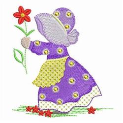 Flower Picking - 4x4 sunflower detailed embroidery design for reusable tote bags