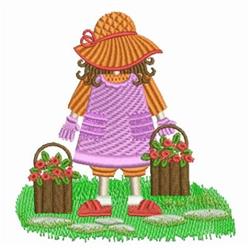 sunflower detailed machine embroidery - Flower Picking perfect for Flower Pots