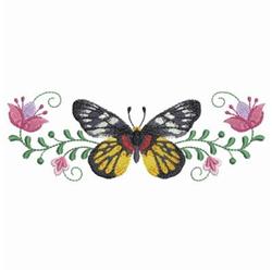 detailed butterfly machine embroidery pattern - Flowered Butterfly for Community Outreach